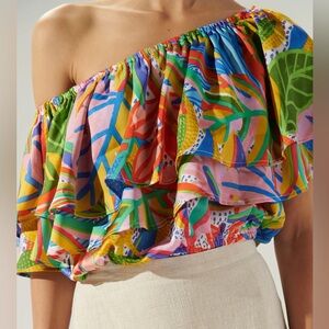 NWT Sugarlips Colorful Versatile Off-Shoulder Blouse